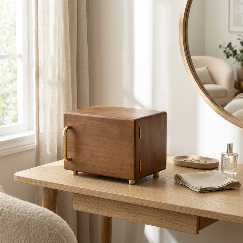 Casetă de bijuterii premium din lemn EMPORIA™ Royal cu organizator cu sertare